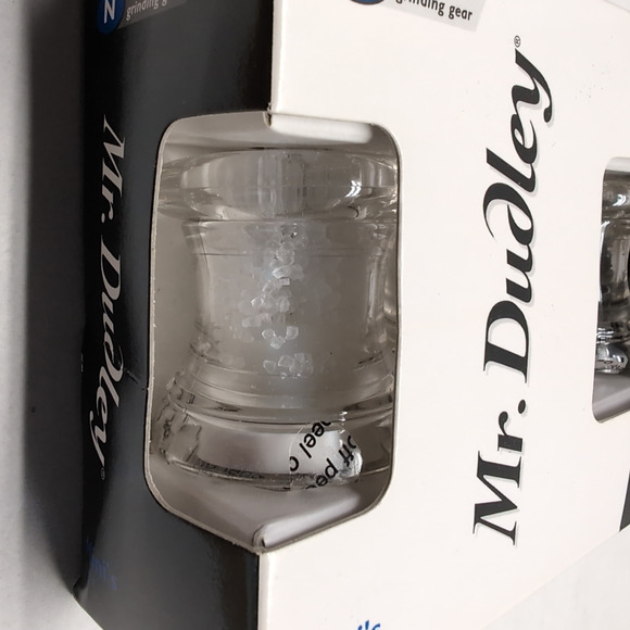 Mr Dudley Mini Set of Salt & Pepper Mill Grinder Acrylic Lucite - Picture 2 of 10